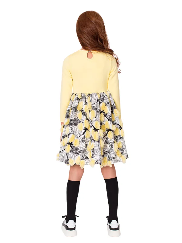 Mama Luma Dress Floral Yellow-Black