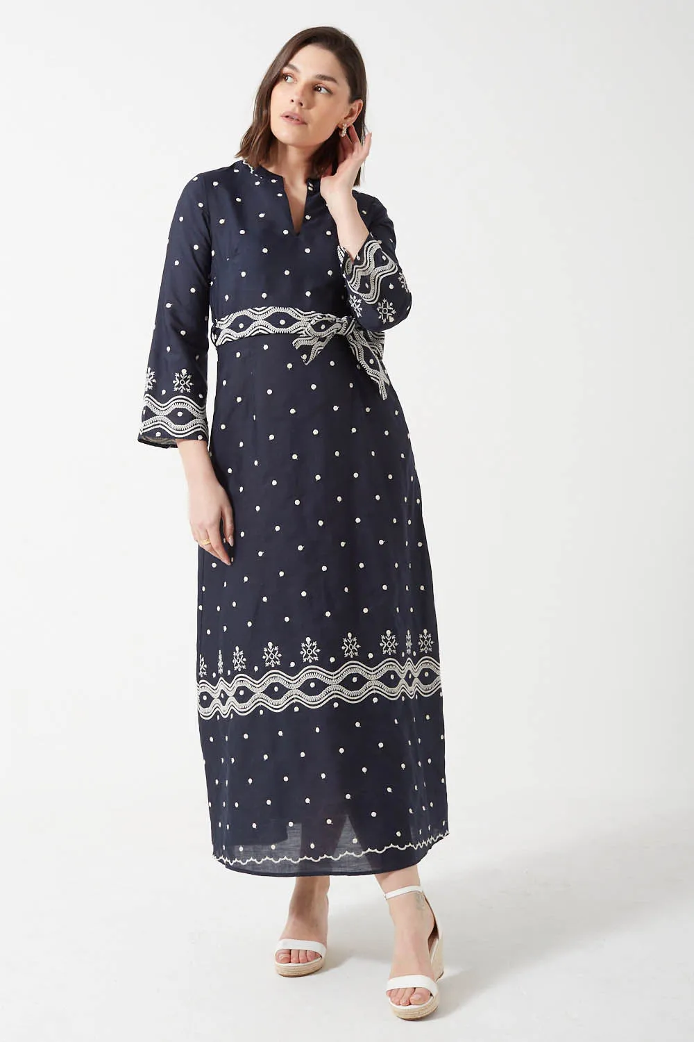 Marc Angelo Long Sleeved Maxi Dress