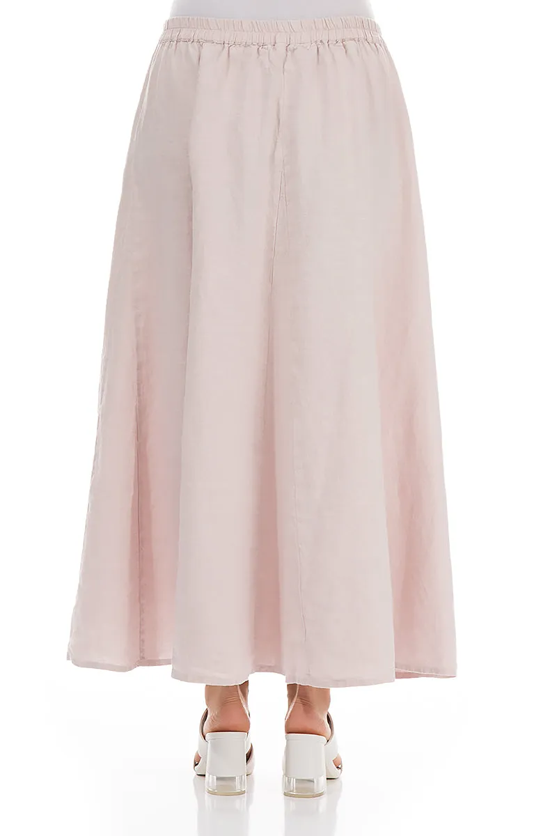 Maxi Beige Linen Skirt