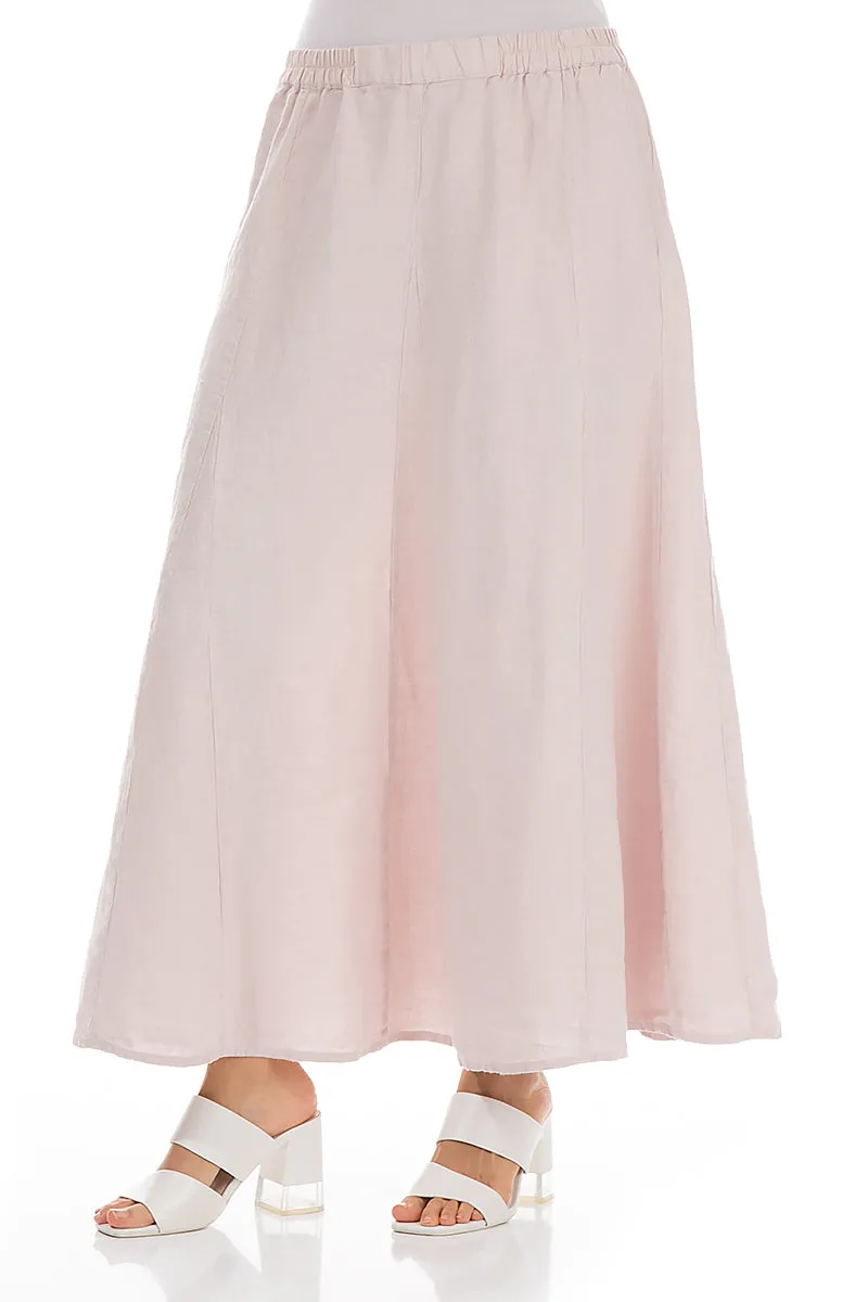 Maxi Beige Linen Skirt