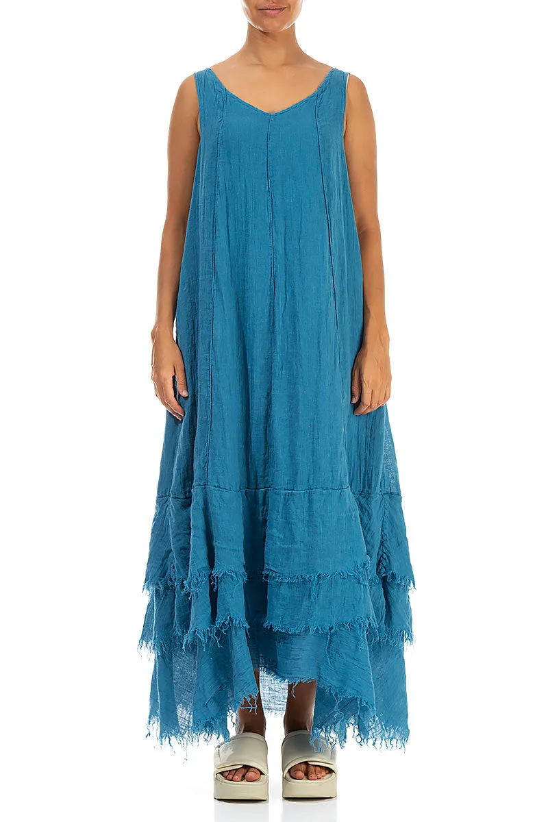 Maxi Denim Gauze Linen Dress