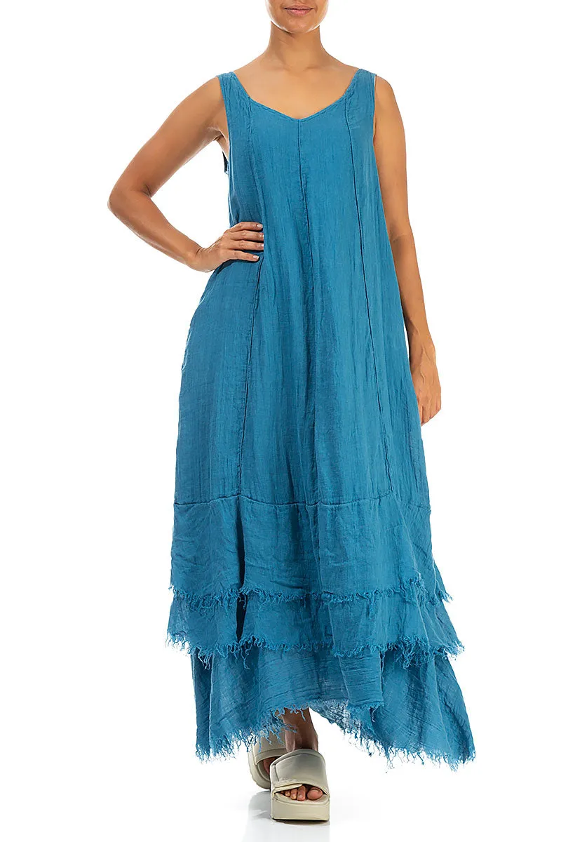 Maxi Denim Gauze Linen Dress