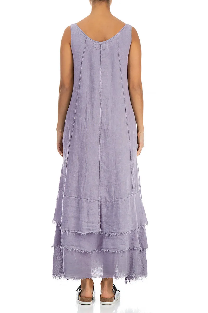 Maxi Lavender Gauze Linen Dress