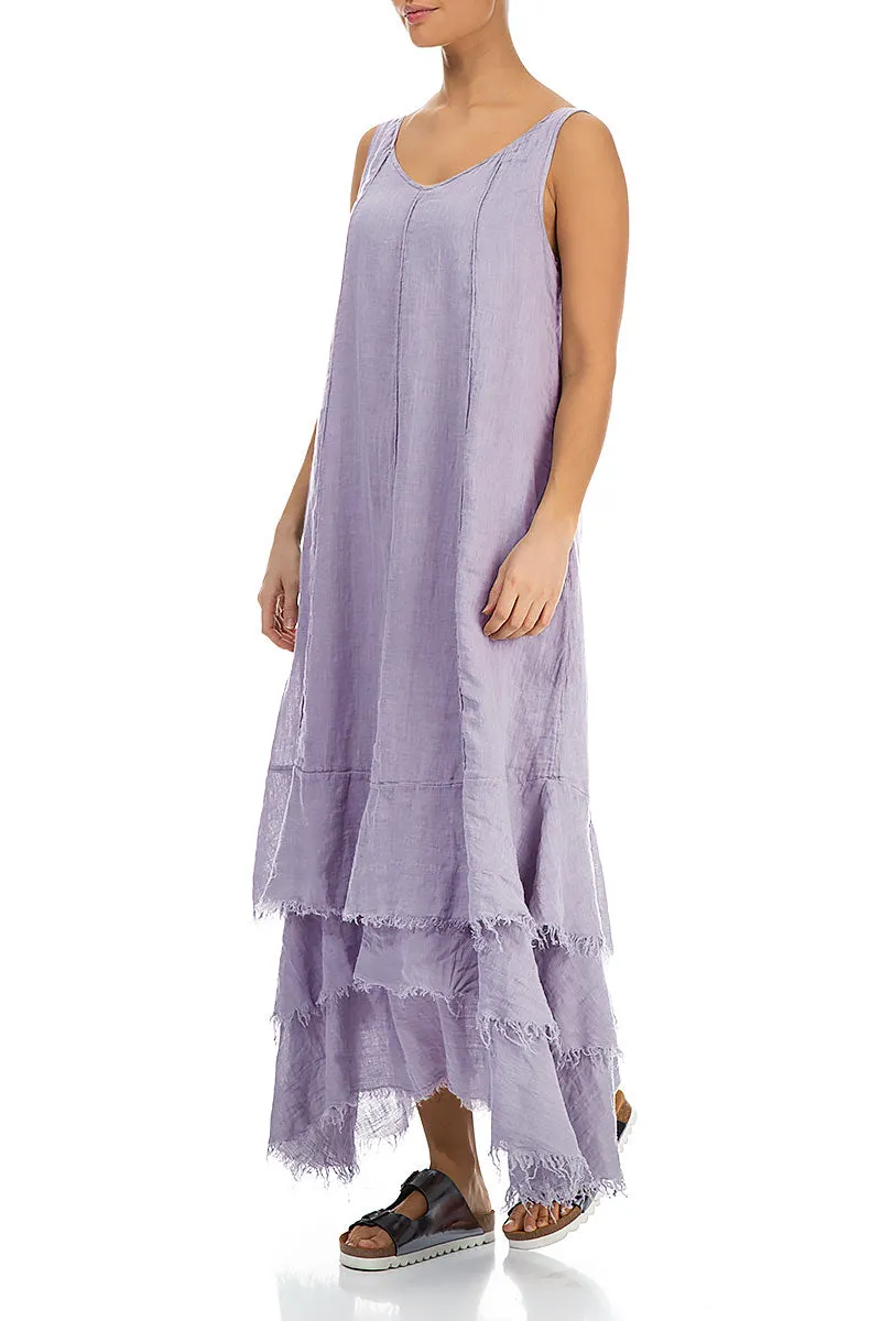 Maxi Lavender Gauze Linen Dress