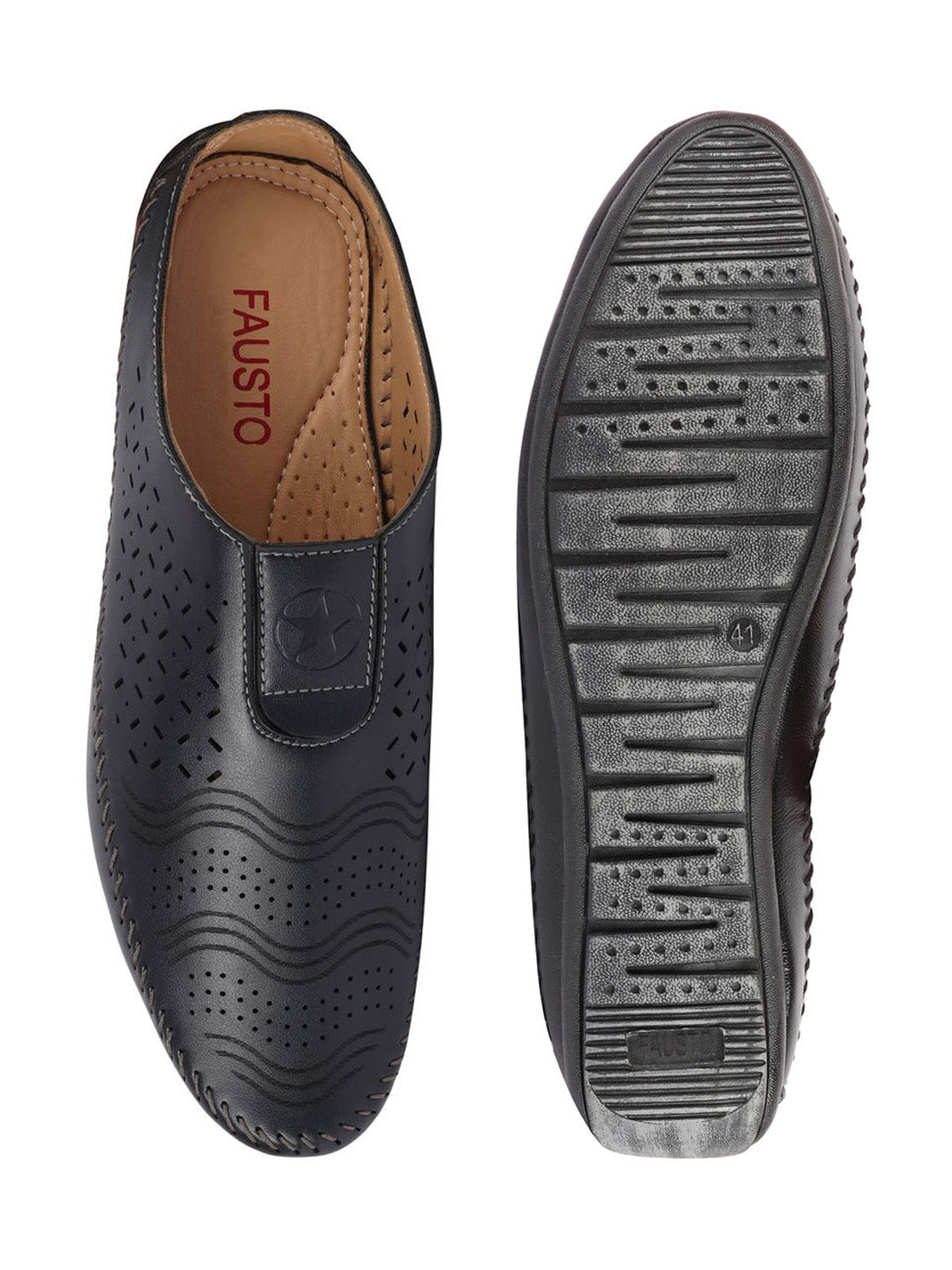 Men Black Ethnic Slip-On Juttis