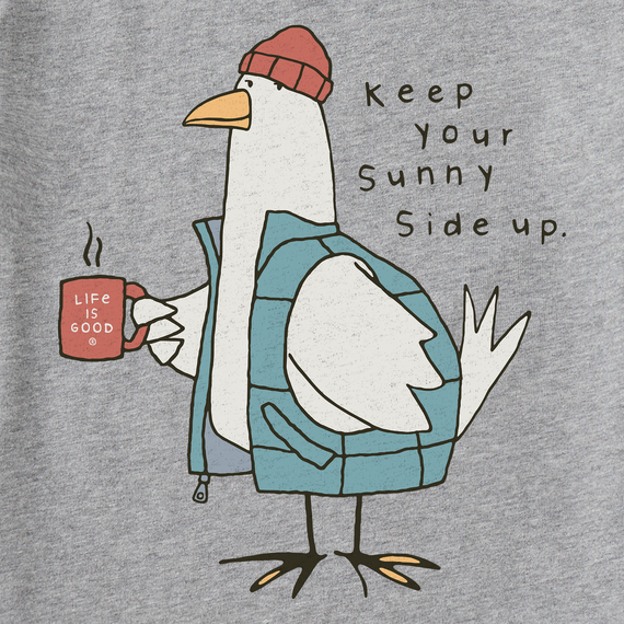 Men's Sunny Side Warmly Dressed Chicken Long Sleeve Crusher Tee