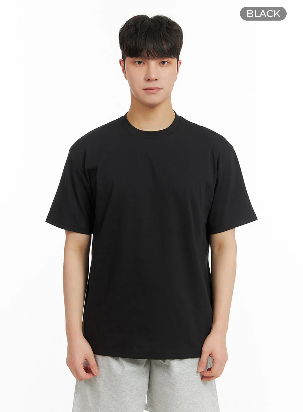 Men's Basic Cotton Round Neck T-Shirt IA402