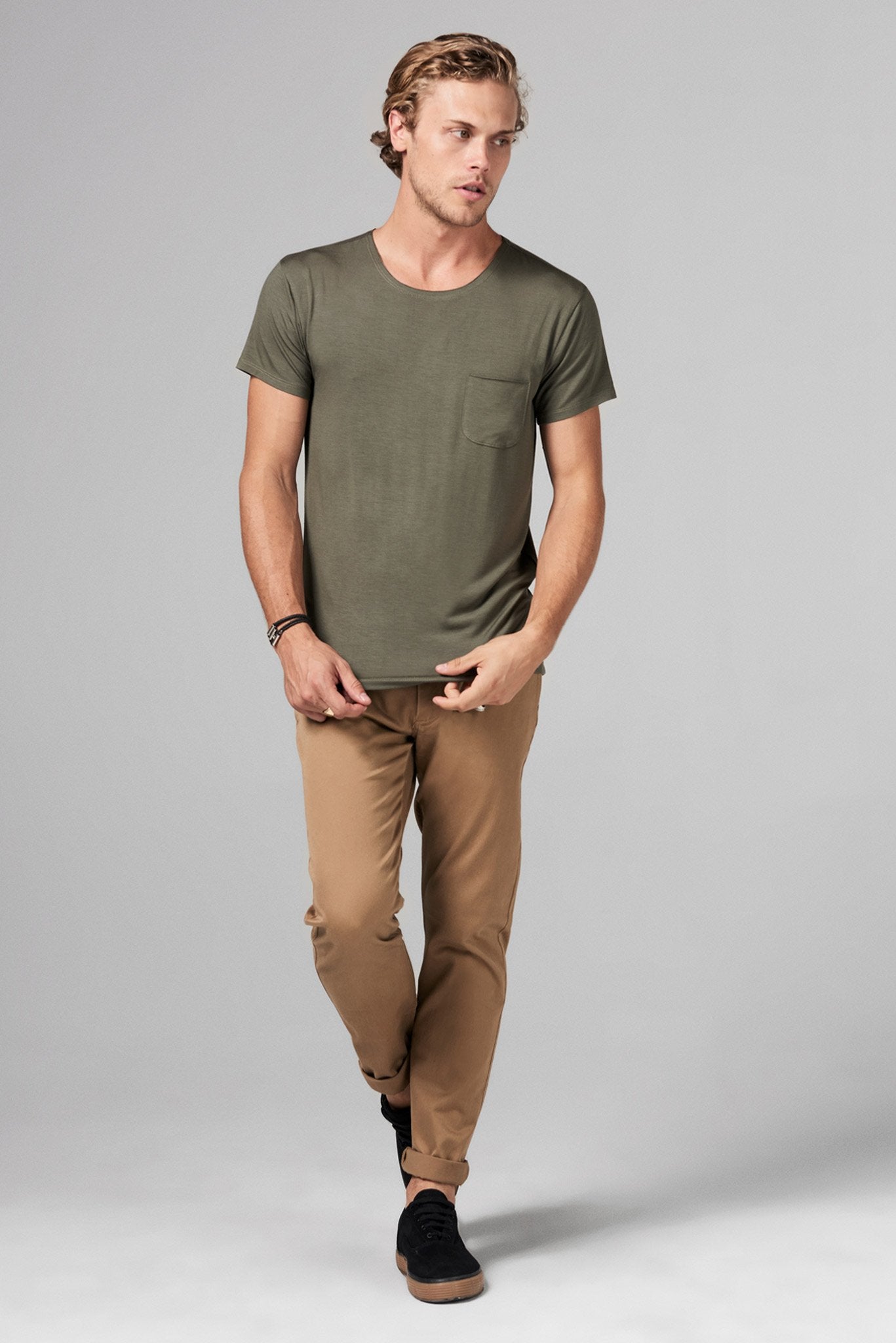 Men's Modal Pocket Sailor Crew Neck Tee