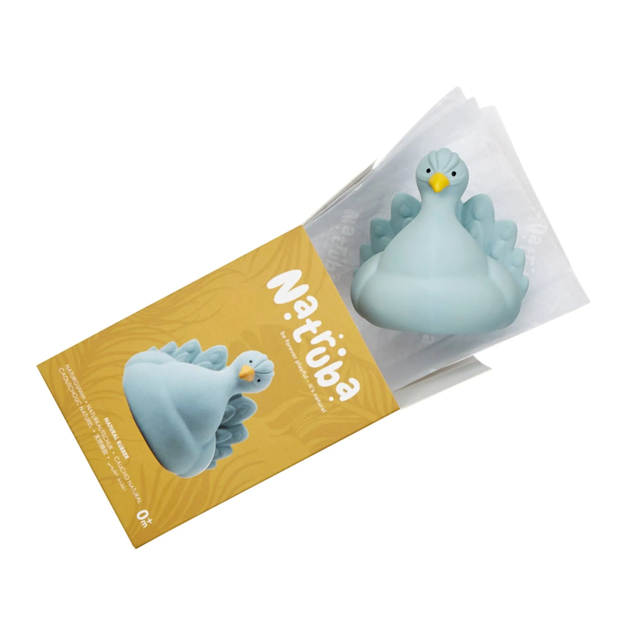 Natruba - Natural rubber Bathtoy Peacock - Light Blue