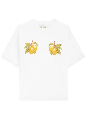 NEVER FULLY DRESSED Lemon printed cotton T-shirt  -                         -                     -                