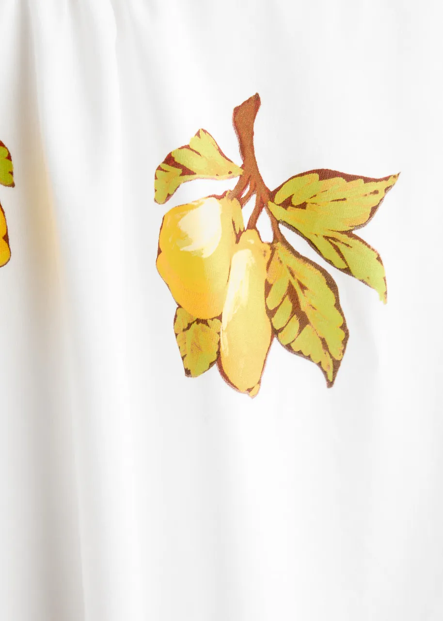 NEVER FULLY DRESSED Lemon printed cotton T-shirt  -                         -                     -                