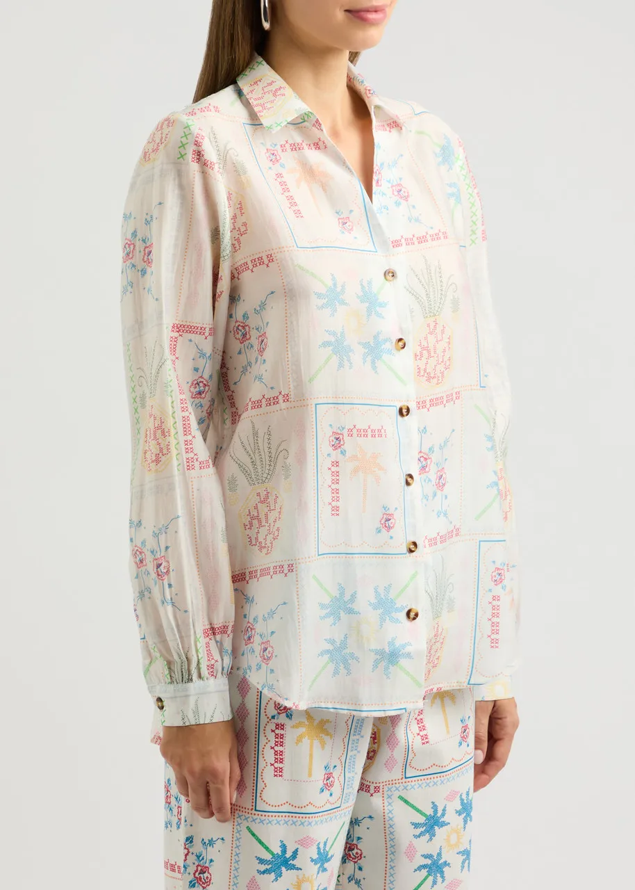 NEVER FULLY DRESSED Miley printed woven shirt  -                         -                     -                