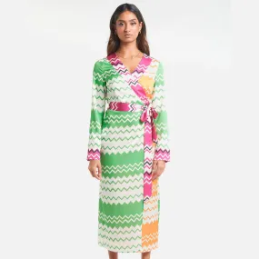 Never Fully Dressed Women's Zig Zag Wrap Dress - Multi