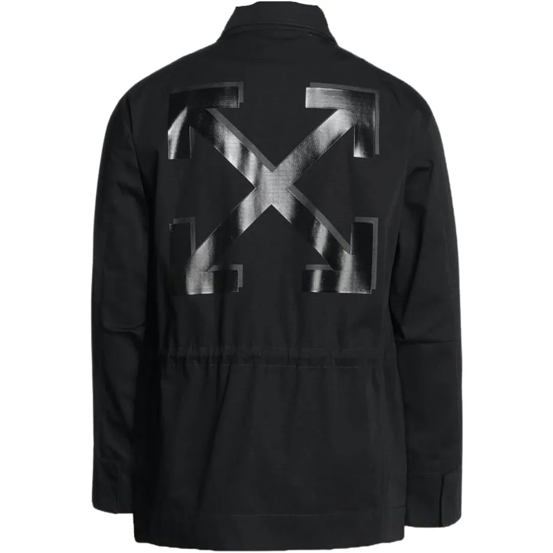 Off White Black Arrow Logo Black Field Jacket