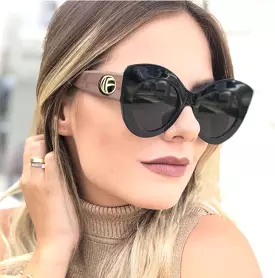 Oversize Cat Eye Sunglasses Ladies Pink Sun Glasses UV400