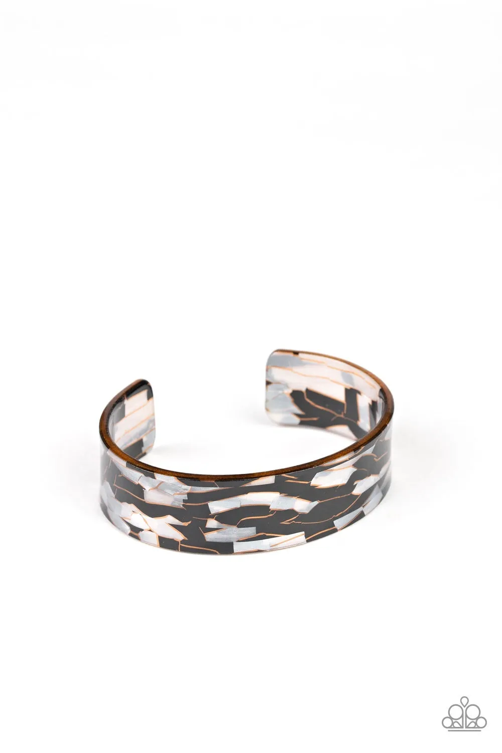 Paparazzi Glaze Daze - Black Acrylic Cuff Bracelet