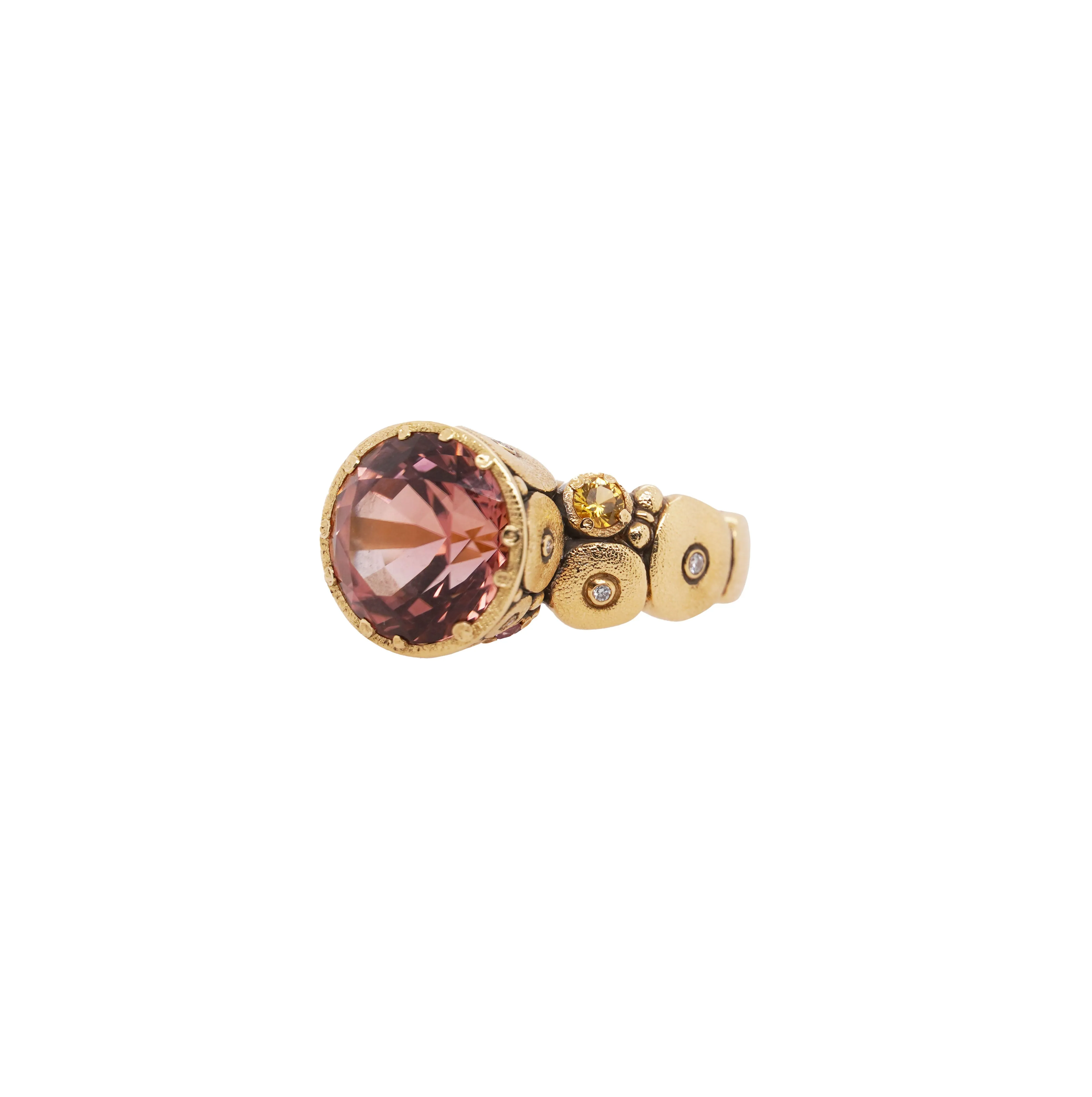 Peach Tourmaline Orchard Ring