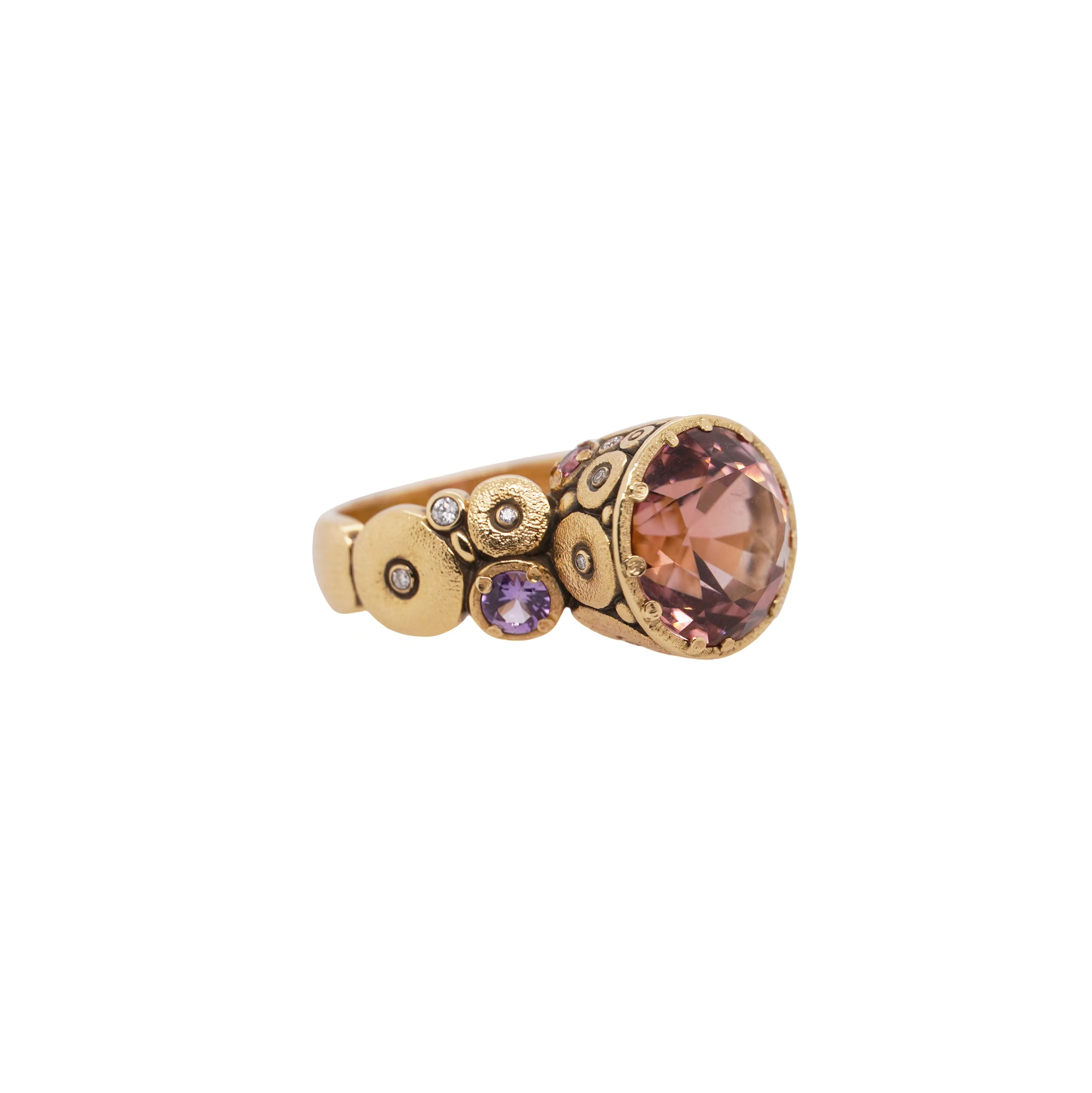 Peach Tourmaline Orchard Ring