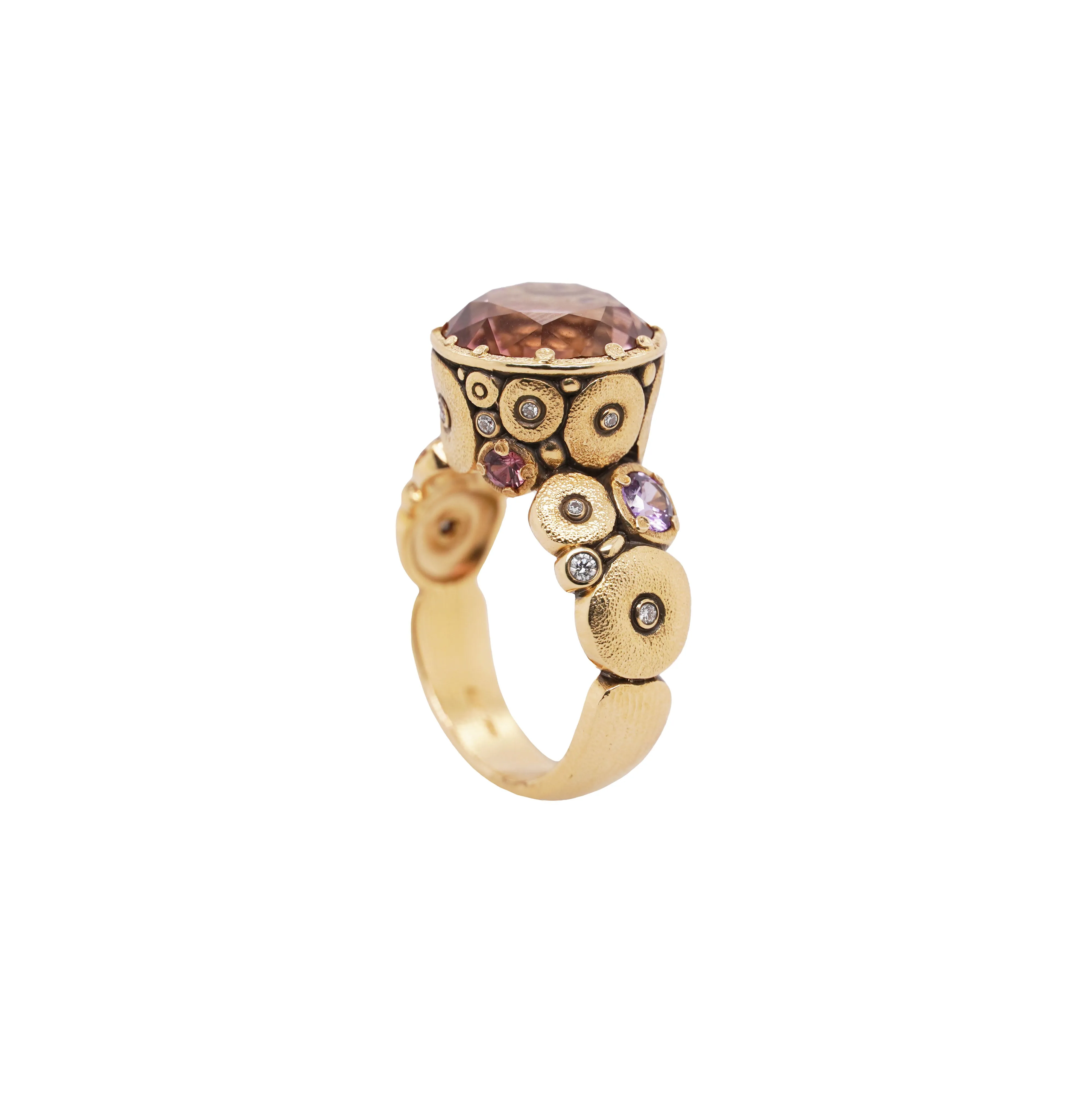 Peach Tourmaline Orchard Ring