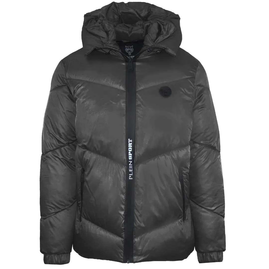 Plein Sport Shiny Padded Black Jacket