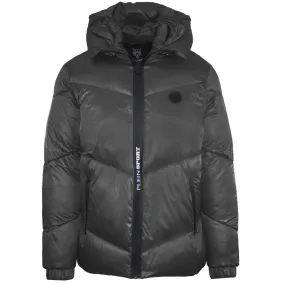 Plein Sport Shiny Padded Black Jacket