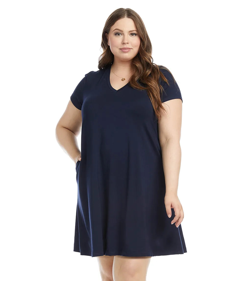 Plus Size Quinn V-Neck Pocket Dress