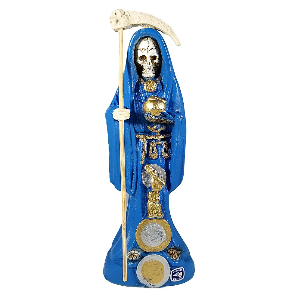 Santa Muerte Statue - Un-Dressed - 8 - Blue