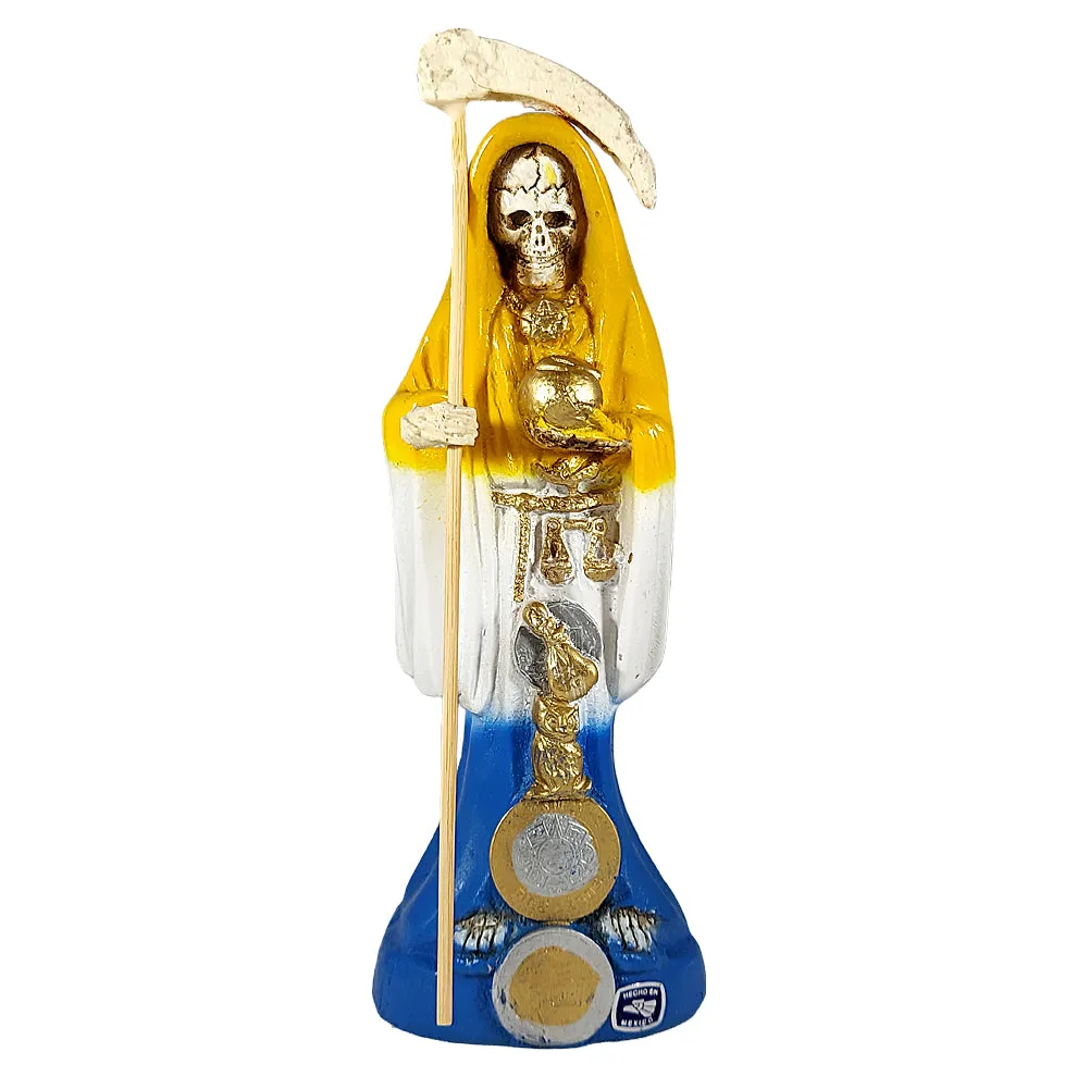 Santa Muerte Statue - Un-Dressed - 8 - Yellow/White/Blue