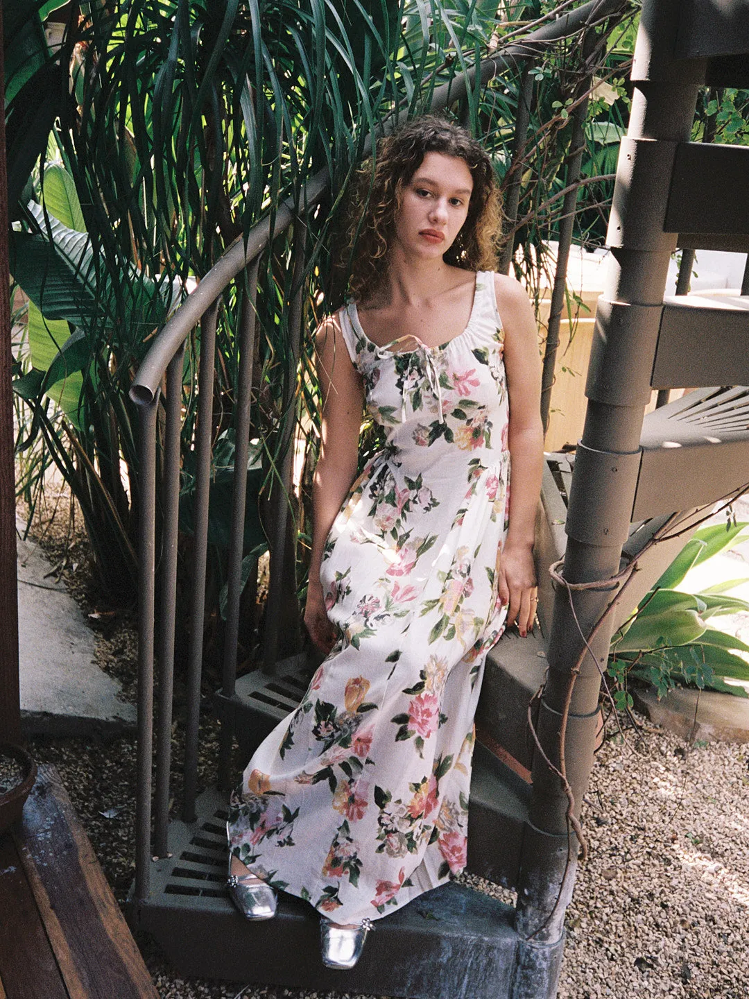 Shisa Linen Maxi Dress - Floral