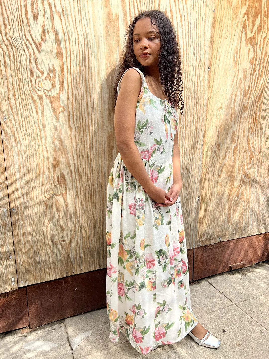 Shisa Linen Maxi Dress - Floral