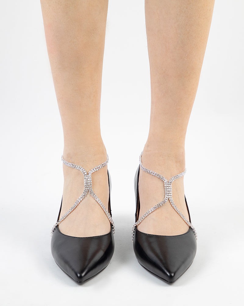 Sliver Cross Straps Ankle Chain