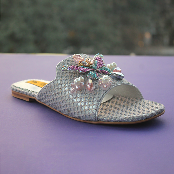 Sliver Fancy Slippers for women