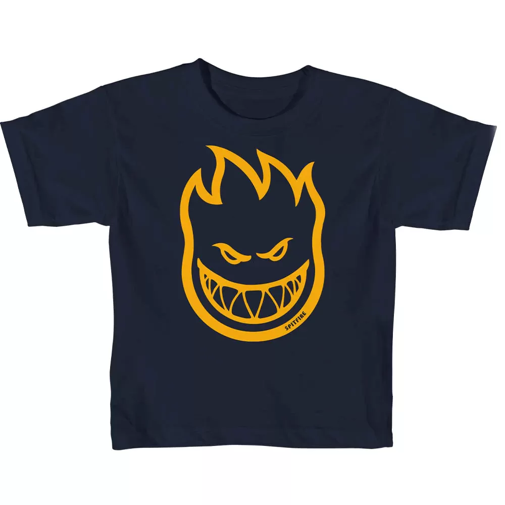 Spitfire Bighead Tee Navy/Gold