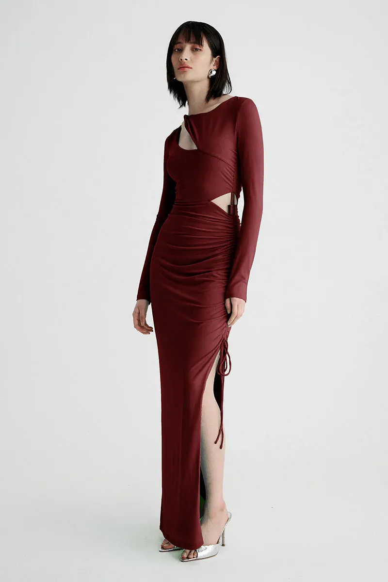 Suboo Theta Long Sleeve Maxi Dress - Mulberry