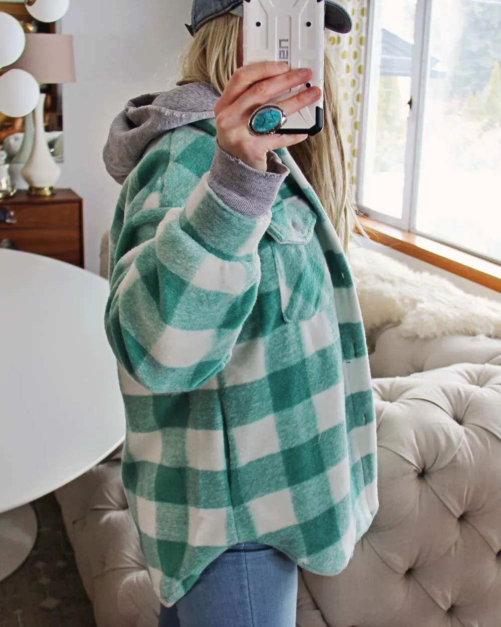 Sweet Mint Plaid Jacket