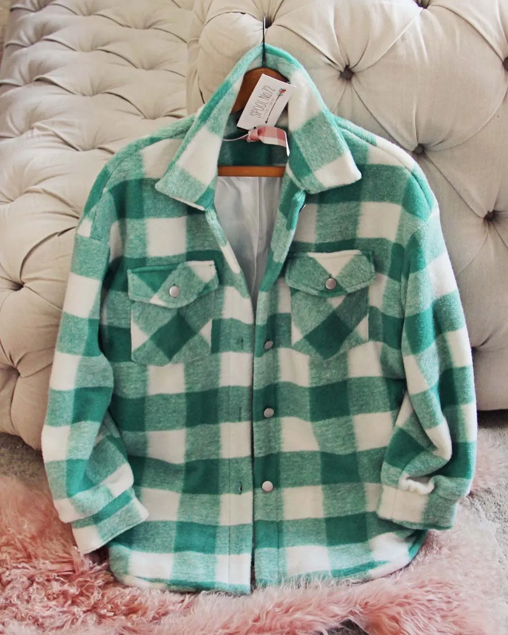 Sweet Mint Plaid Jacket