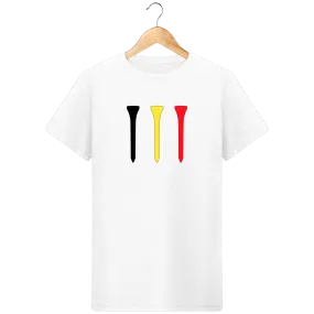 T-Shirt en coton bio TEES NOIR JAUNE ROUGE Belgique