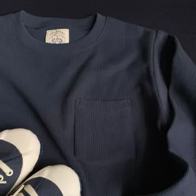 THE CADET HEAVY LONG SLEEVE CREW - NAVY