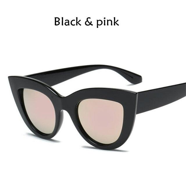 Tinted Lens Unisex Vintage Shaped Blue Sunglasses