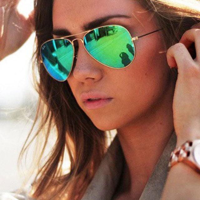 Unisex Pilot Mirror Vintage Sunglasses UV400