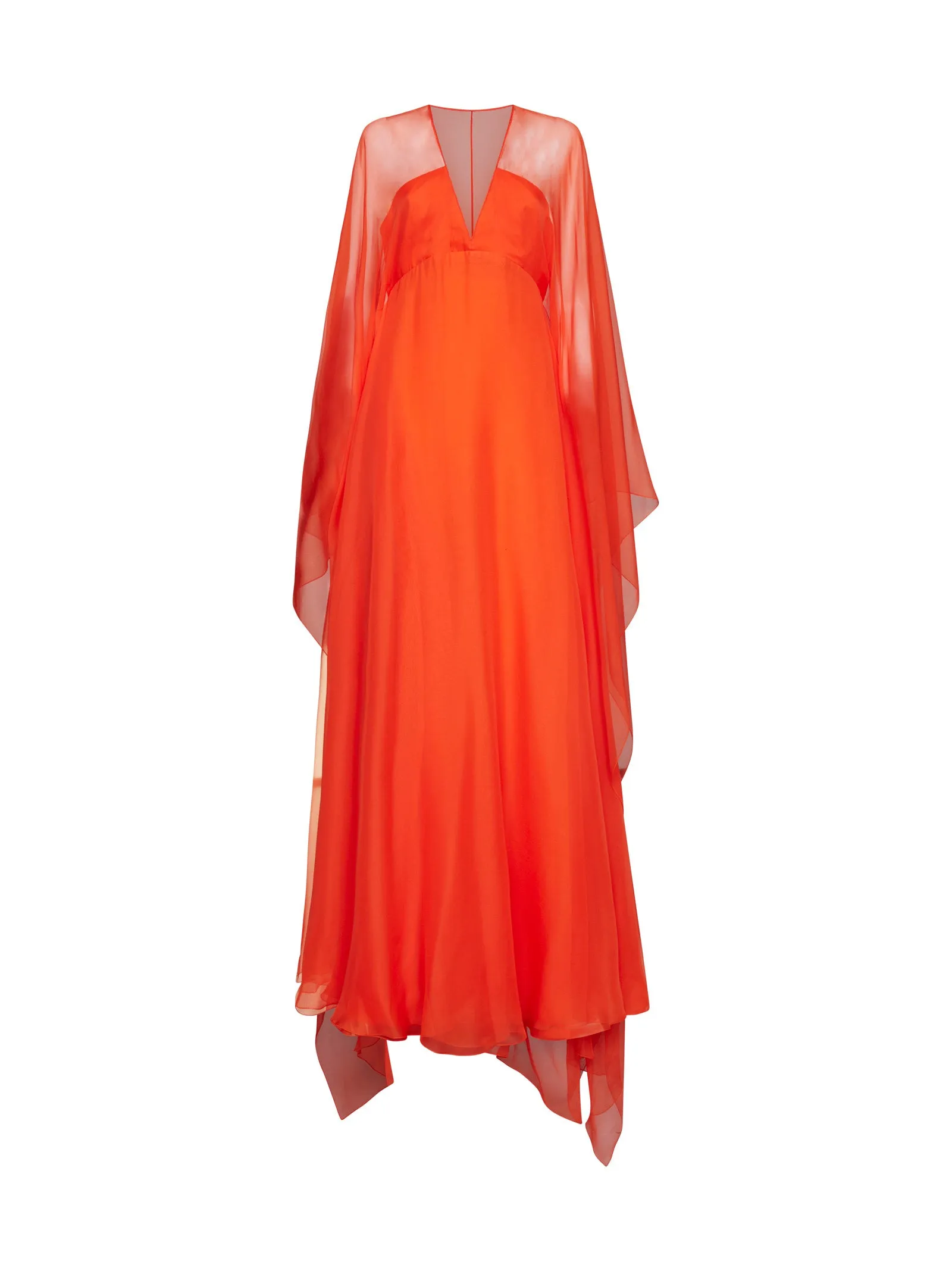 Valentino V-Neck Long-Sleeved Maxi Dress