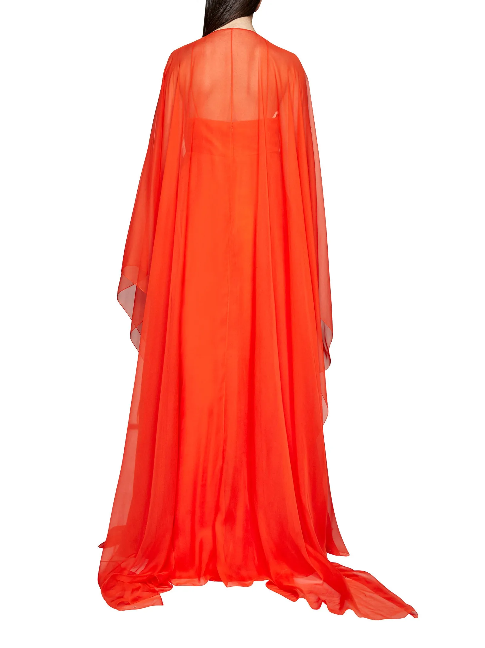 Valentino V-Neck Long-Sleeved Maxi Dress