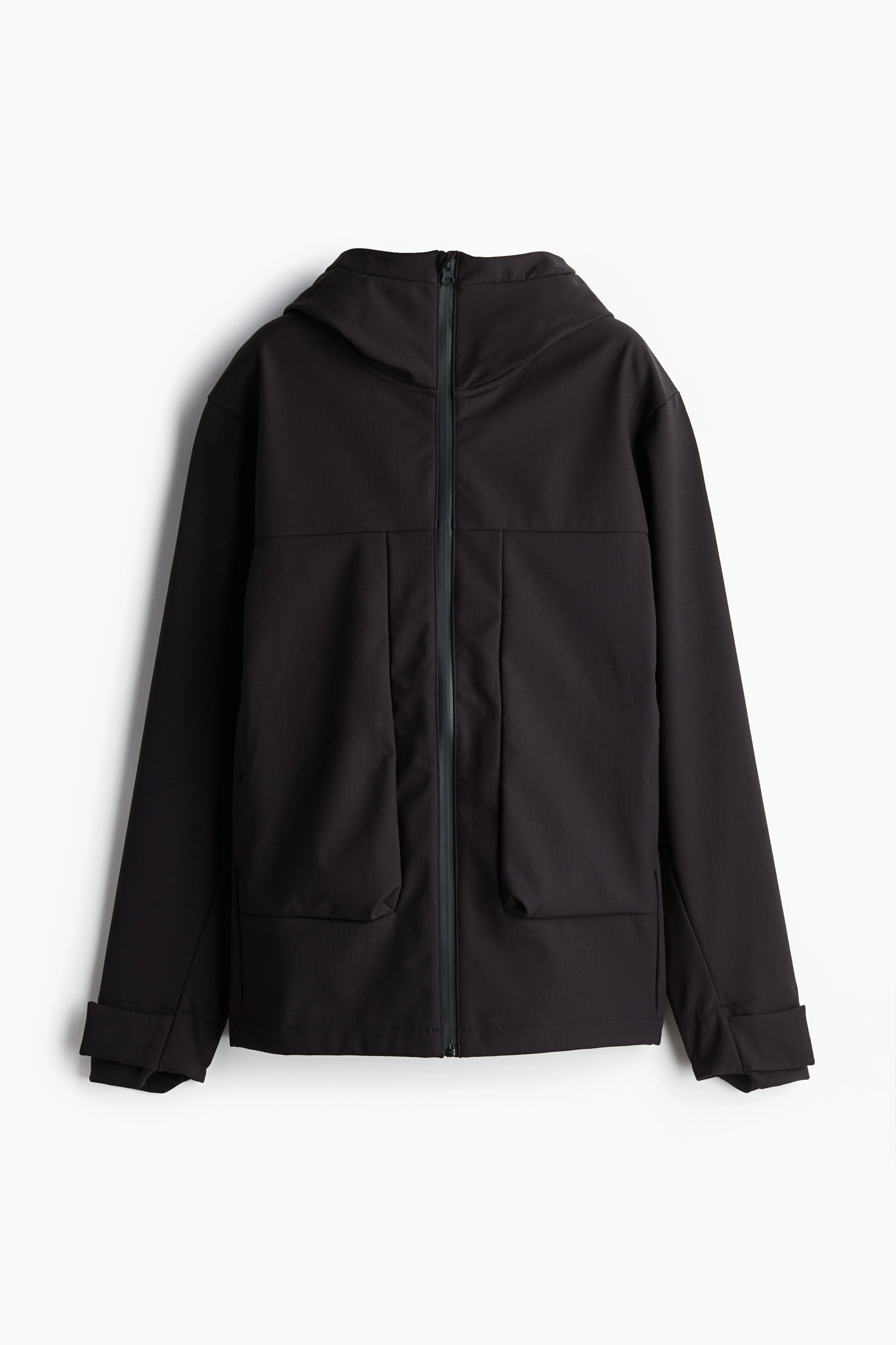 Water-repellent softshell jacket - Long sleeve - Regular length - Black - Men | H&M GB