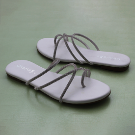 White Fancy Slippers for women