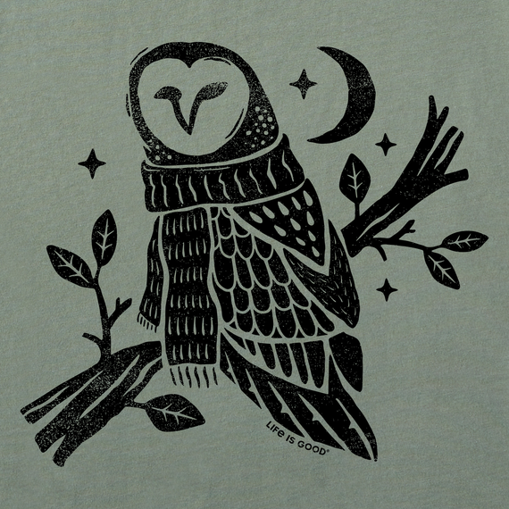 Women's Warmly Dressed Owl Long Sleeve Crusher Tee