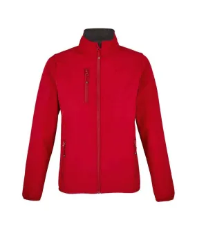 Womens/ladies falcon softshell recycled soft shell jacket pepper red SOLS