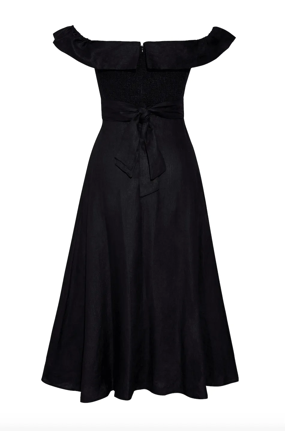 Zoe Linen Maxi Dress in Black